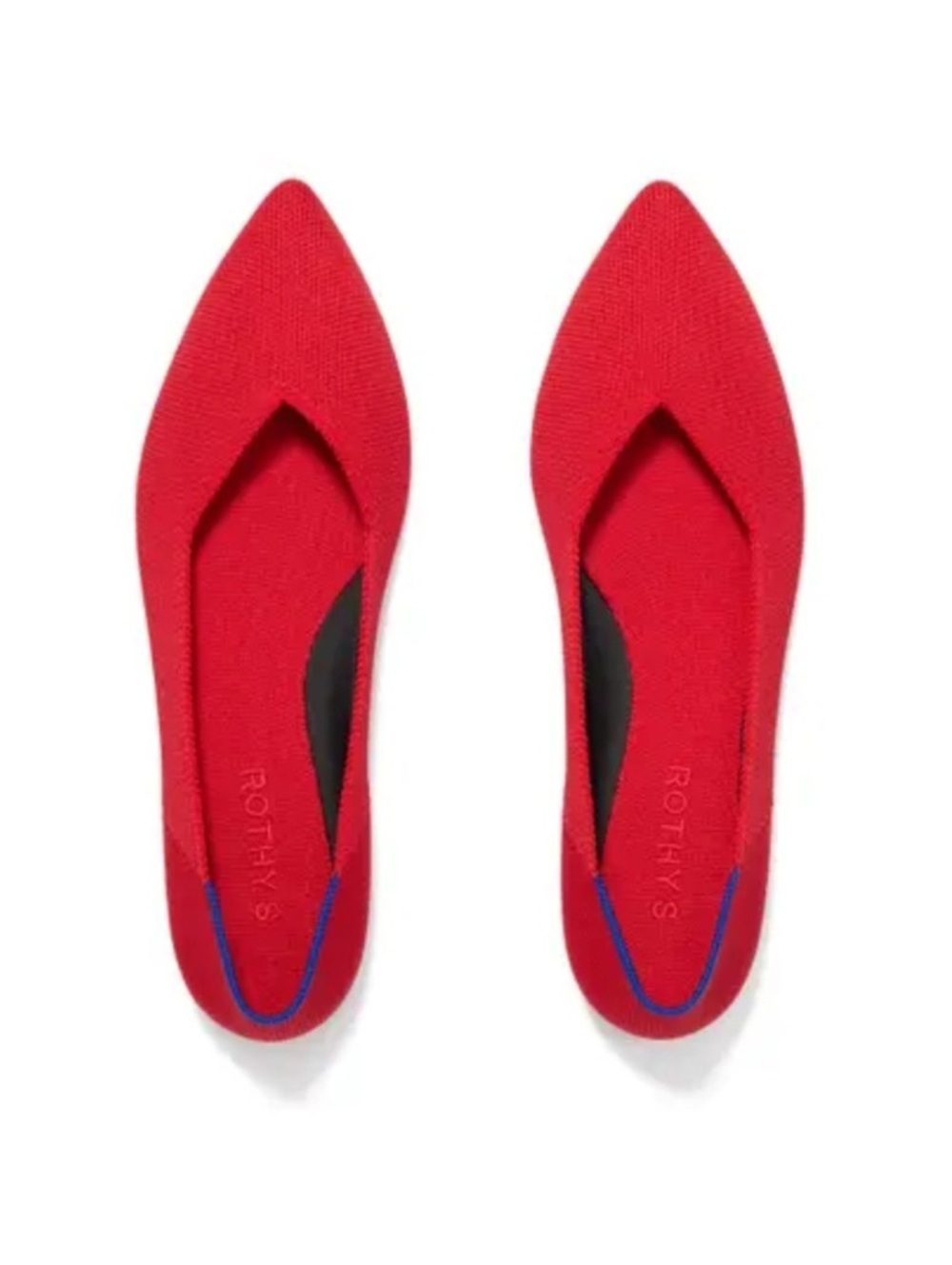 Rothy’s Women’s Red Point II flats 9.5 -MISSING INSIDE PAD